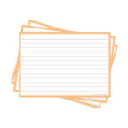 Leitner Flashcards A6 Pastel Lined orange