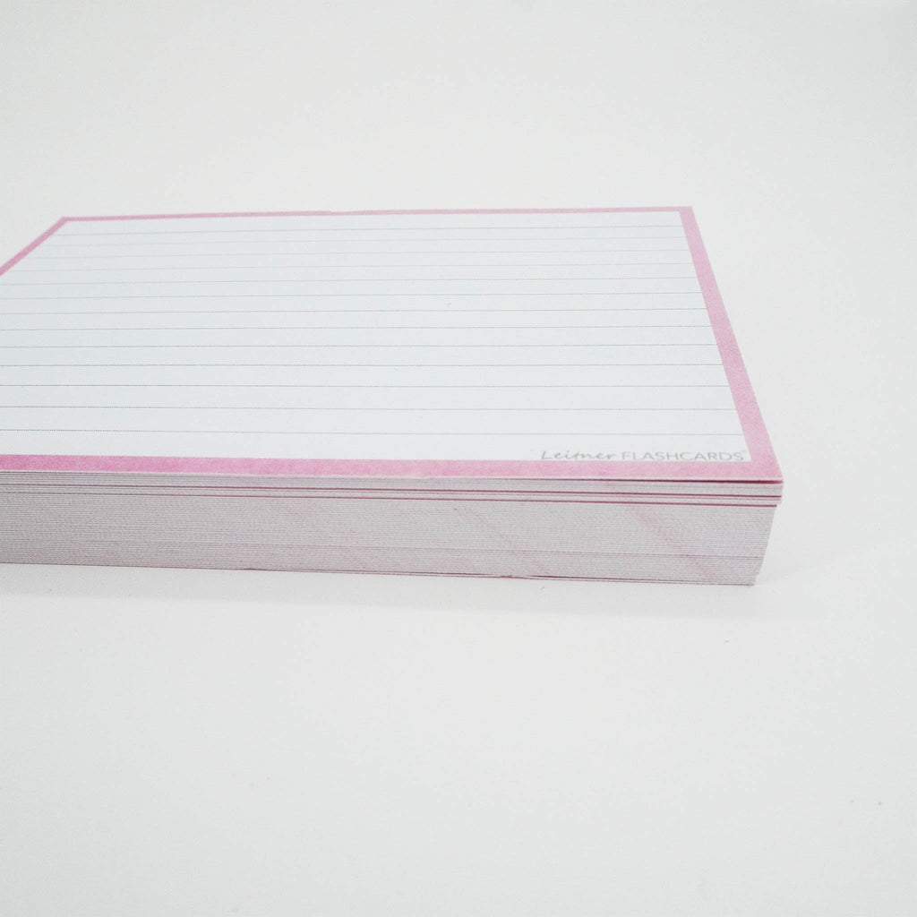 Leitner Flashcards A6 Pastel Lined pink 4