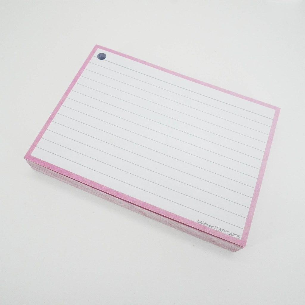 Leitner Flashcards A6 Pastel Lined pink 5