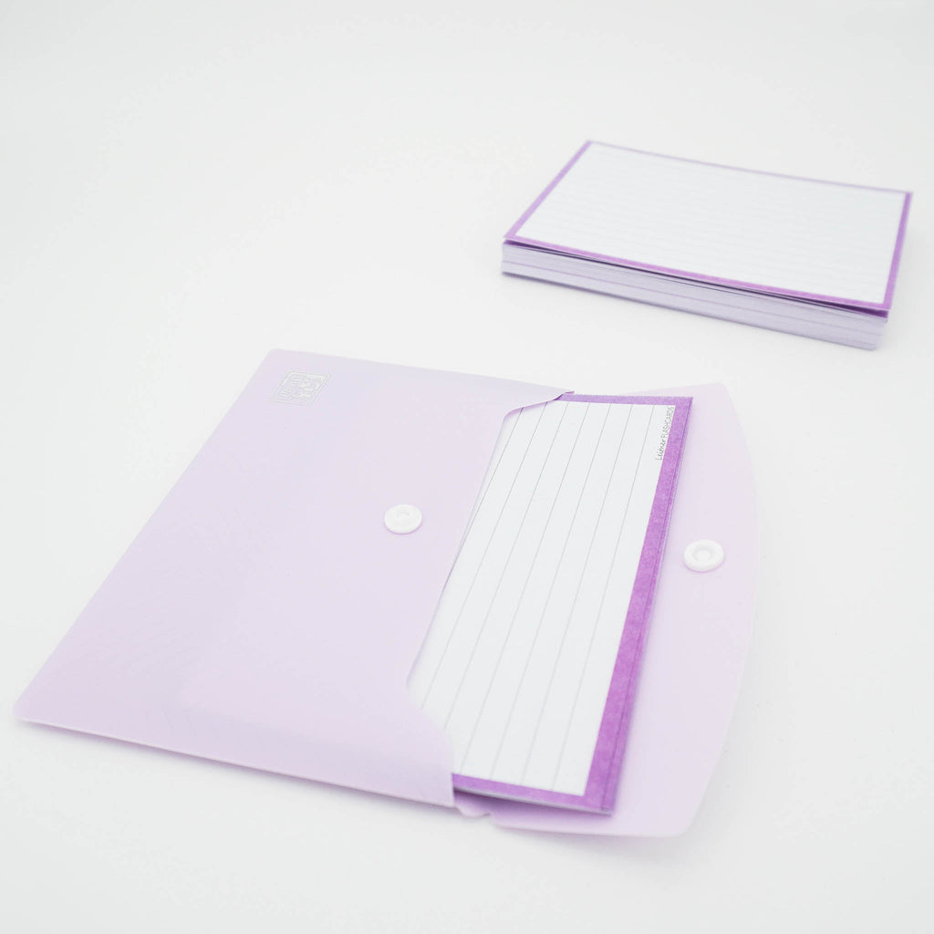 Leitner Flashcards A6 Pastel Lined purple 2