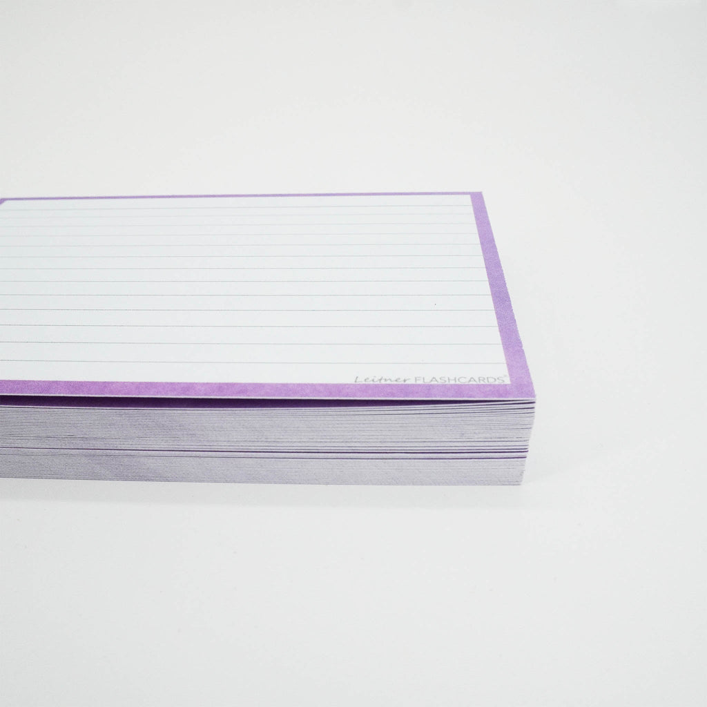 Leitner Flashcards A6 Pastel Lined purple 4