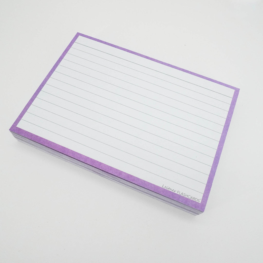 Leitner Flashcards A6 Pastel Lined purple 5
