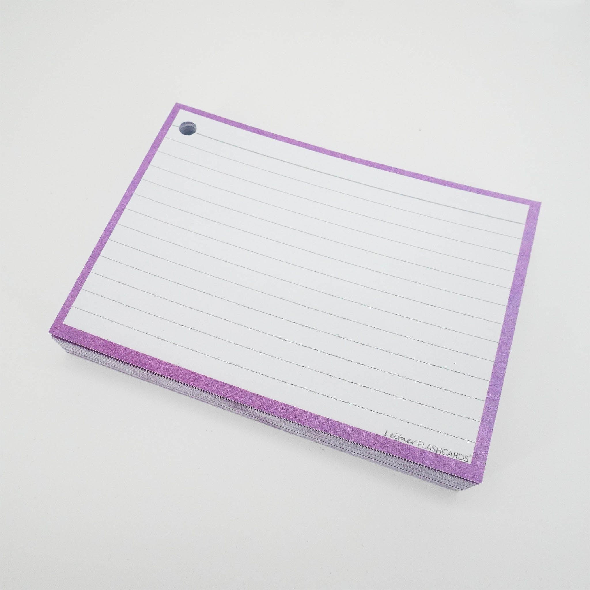 Leitner Flashcards A6 Pastel Lined purple 6