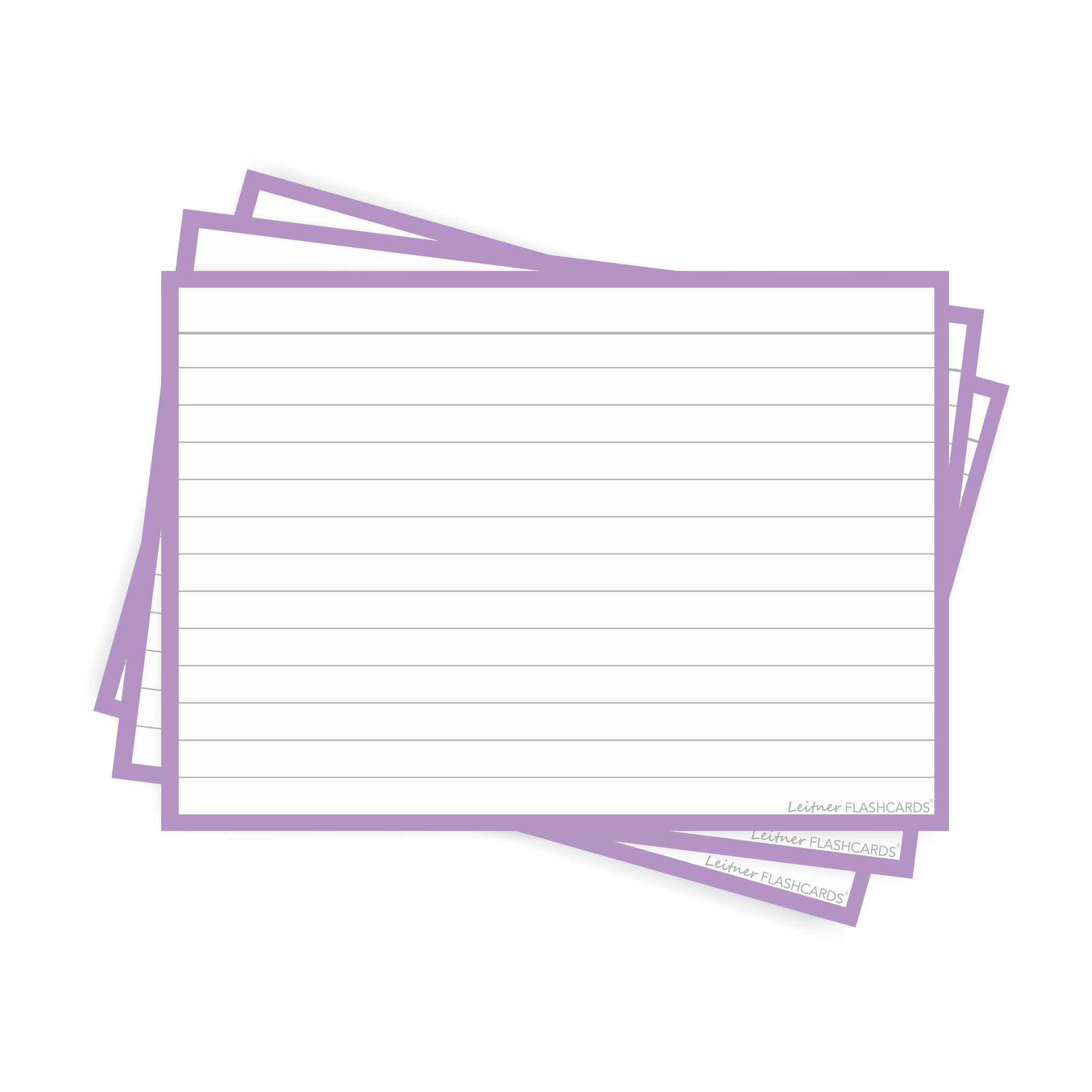 Leitner Flashcards A6 Pastel Lined purple