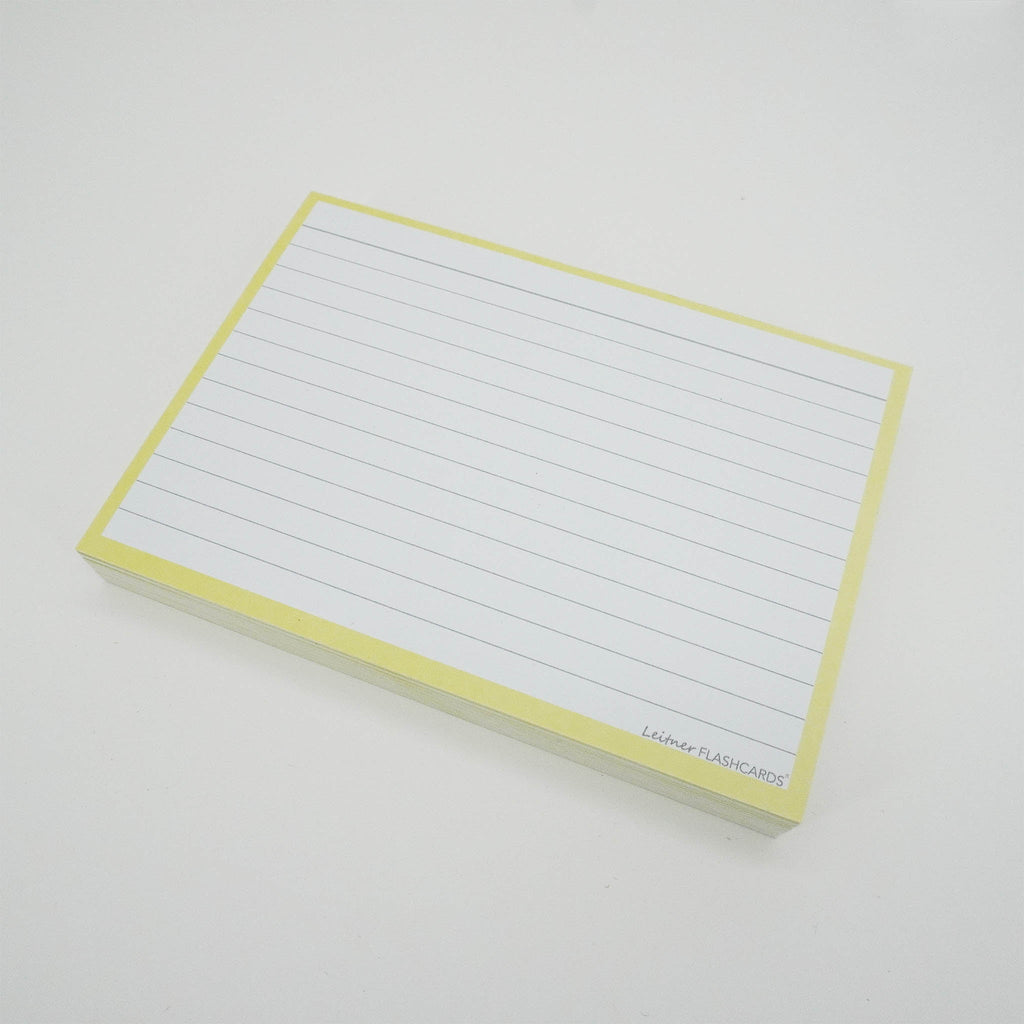 Leitner Flashcards A6 Pastel Lined yellow 3