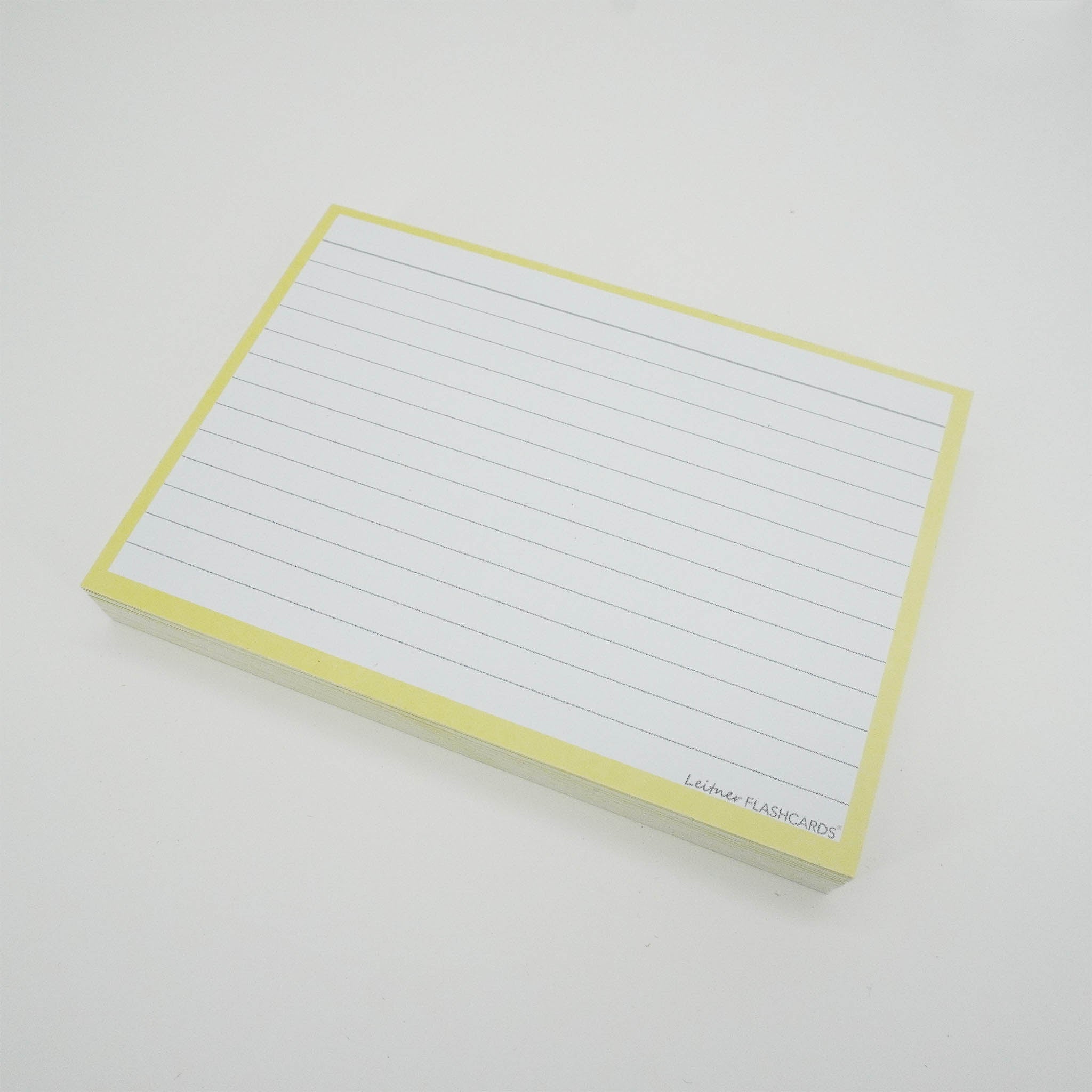Leitner Flashcards A6 Pastel Lined yellow 3
