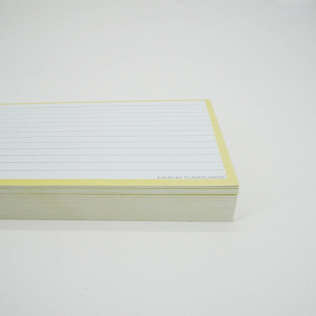 Leitner Flashcards A6 Pastel Lined yellow 4