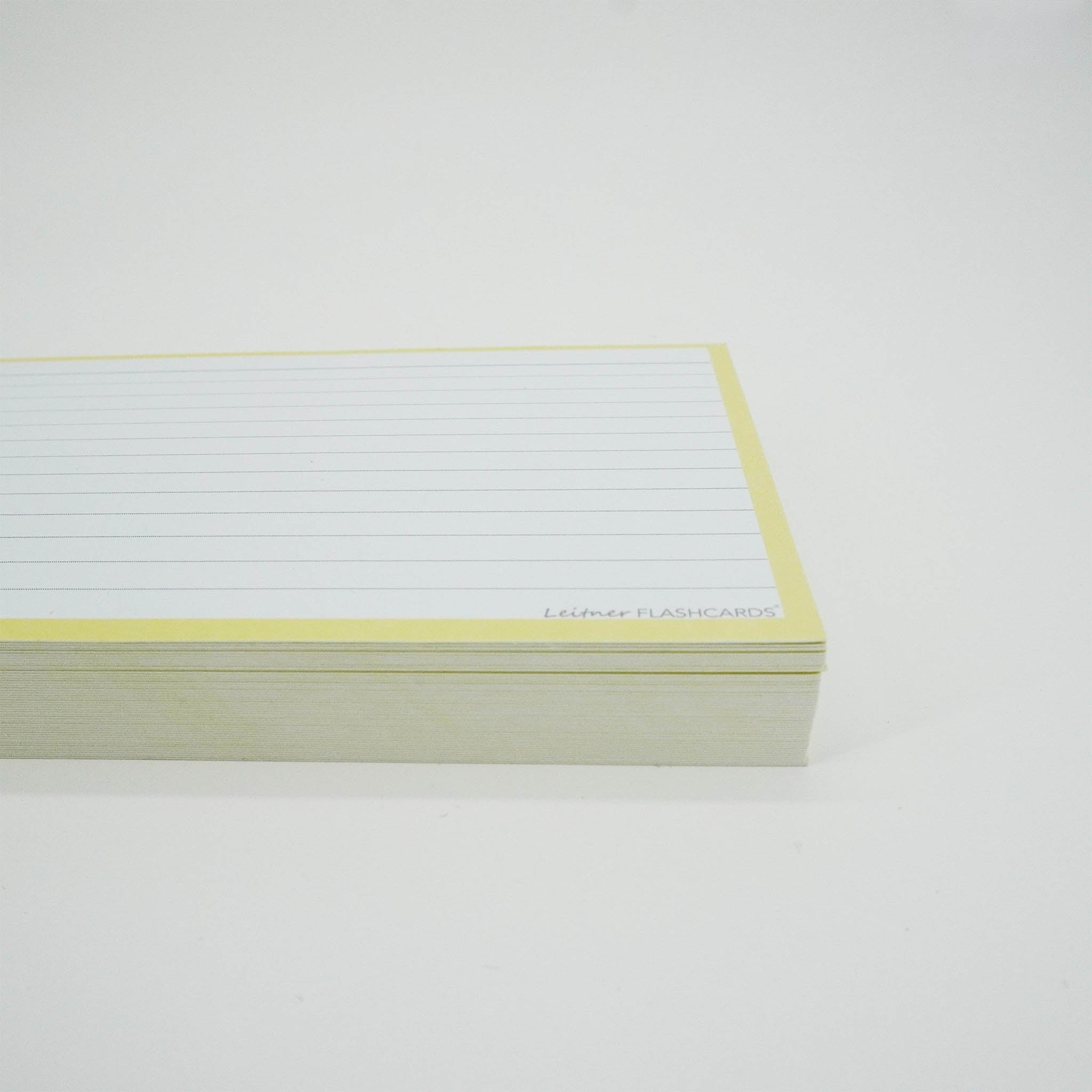 Leitner Flashcards A6 Pastel Lined yellow 4
