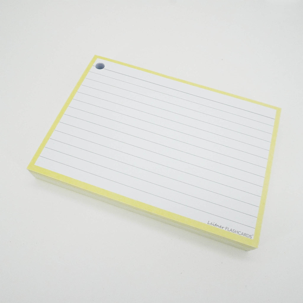 Leitner Flashcards A6 Pastel Lined yellow 5