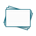 Leitner Flashcards A6 Retro Lined blue