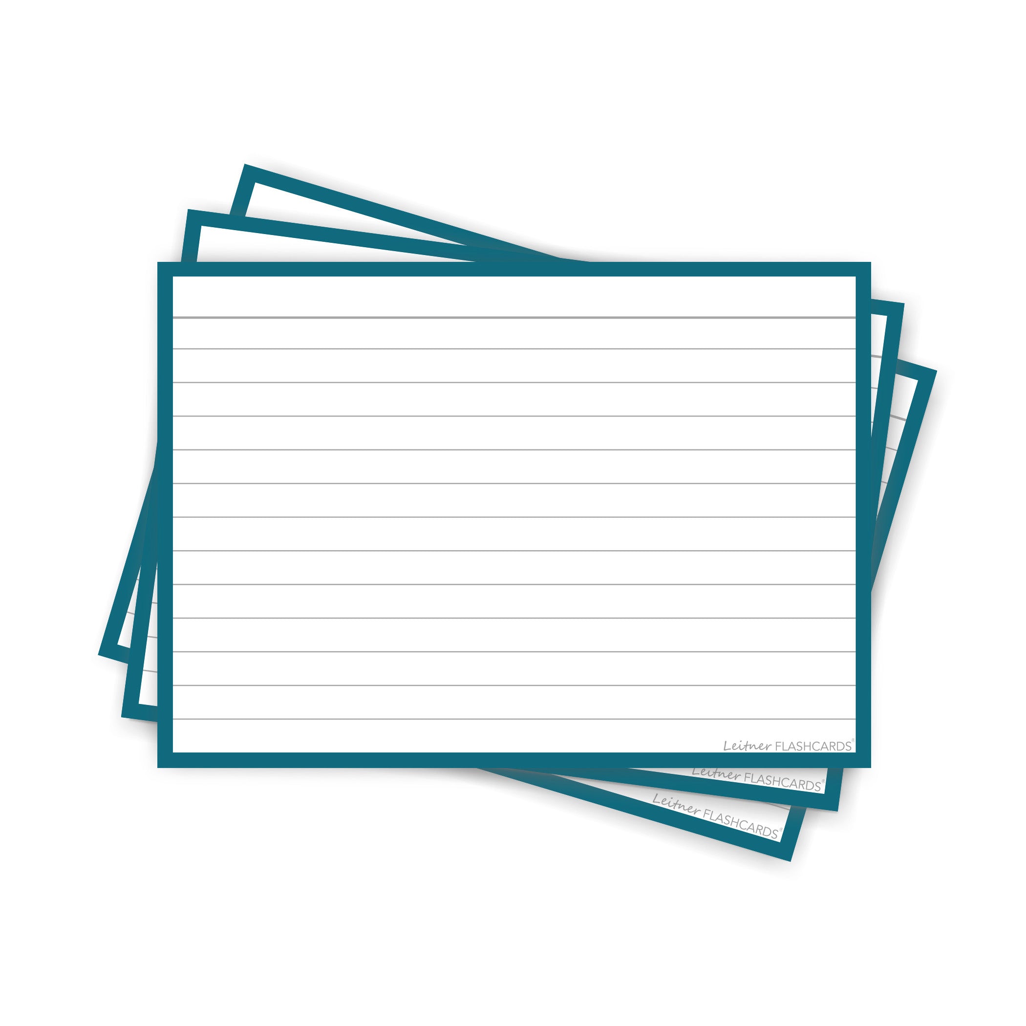 Leitner Flashcards A6 Retro Lined blue