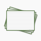 Leitner Flashcards A6 Retro Lined green