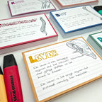 Leitner Flashcards A6 Retro Lined yellow