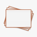 Leitner Flashcards A6 Retro Lined orange