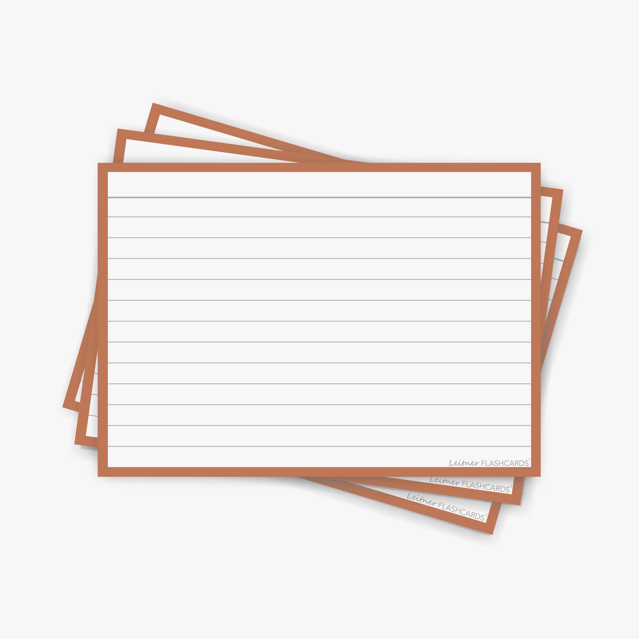 Leitner Flashcards A6 Retro Lined orange