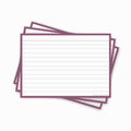 Leitner Flashcards A6 Retro Lined purple
