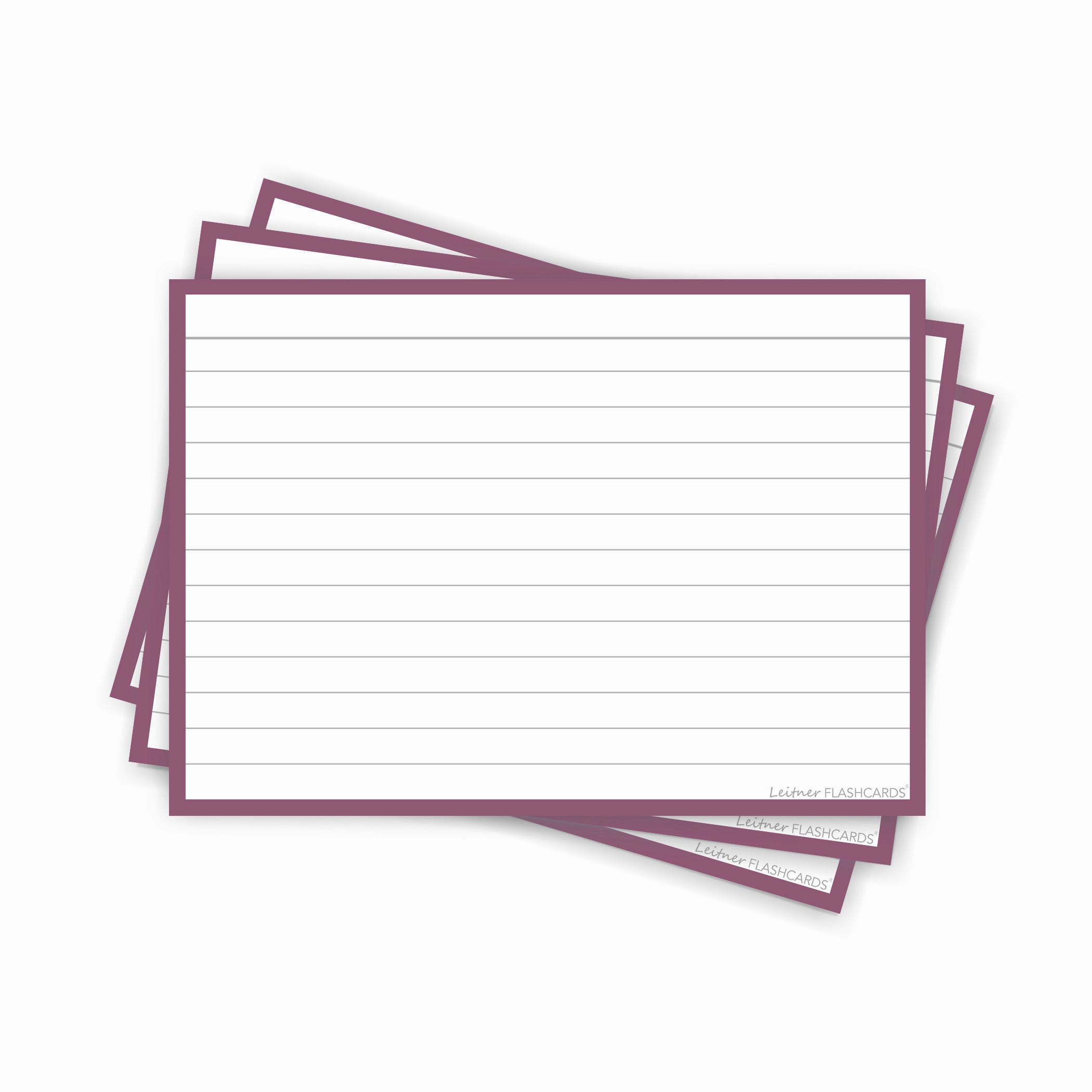 Leitner Flashcards A6 Retro Lined purple