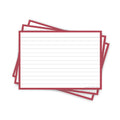 Leitner Flashcards A6 Retro Lined red