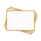 Leitner Flashcards A6 Retro Lined yellow