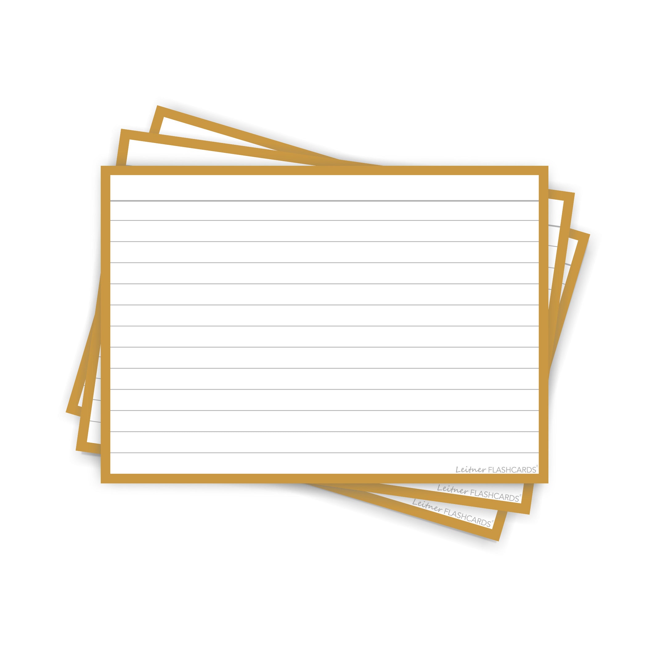 Leitner Flashcards A6 Retro Lined yellow
