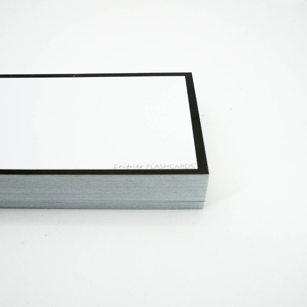 Leitner Flashcards A7 Classic Blank black border 3