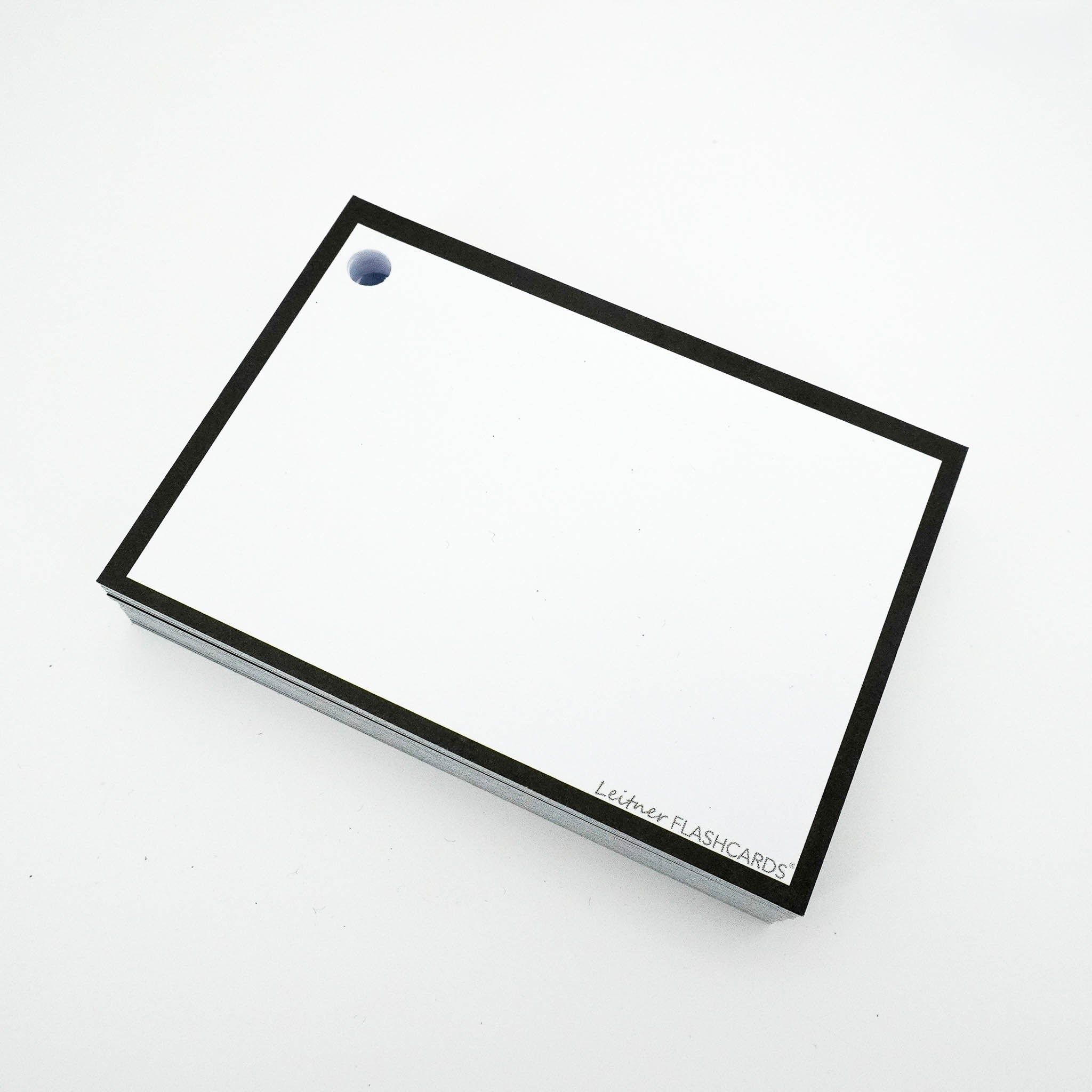 Leitner Flashcards A7 Classic Blank black border 4