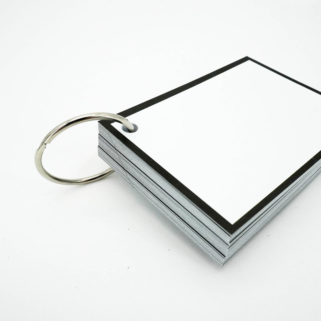 Leitner Flashcards A7 Classic Blank black border 5