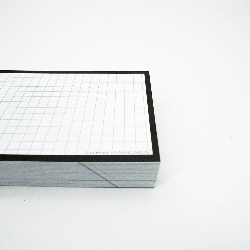 Leitner Flashcards A7 Classic Squared black 3