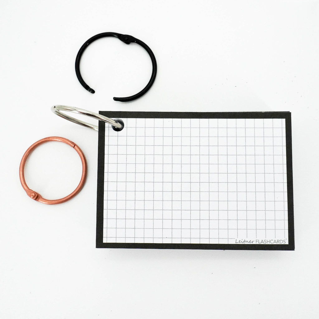 Leitner Flashcards A7 Classic Squared black 6