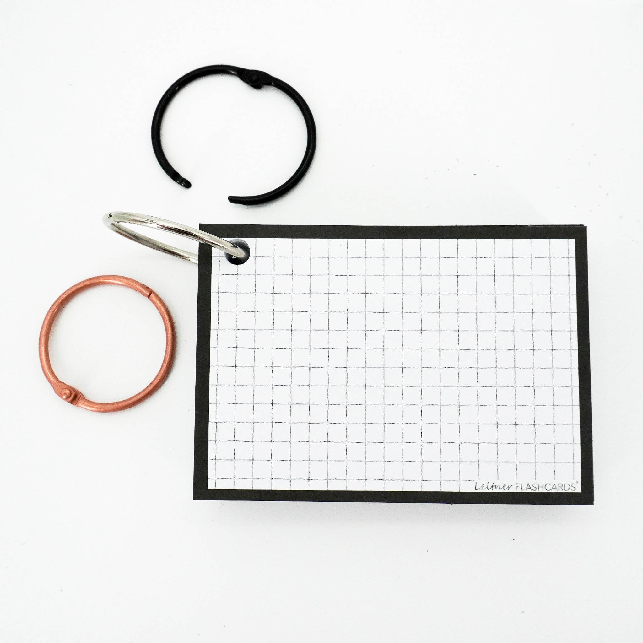 Leitner Flashcards A7 Classic Squared black 6