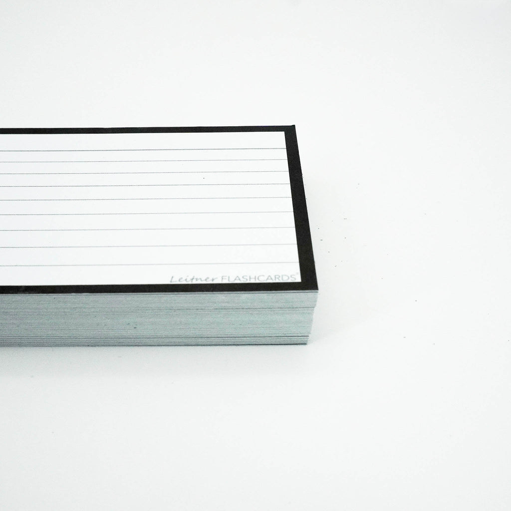 Leitner Flashcards A7 Classic Lined black 3