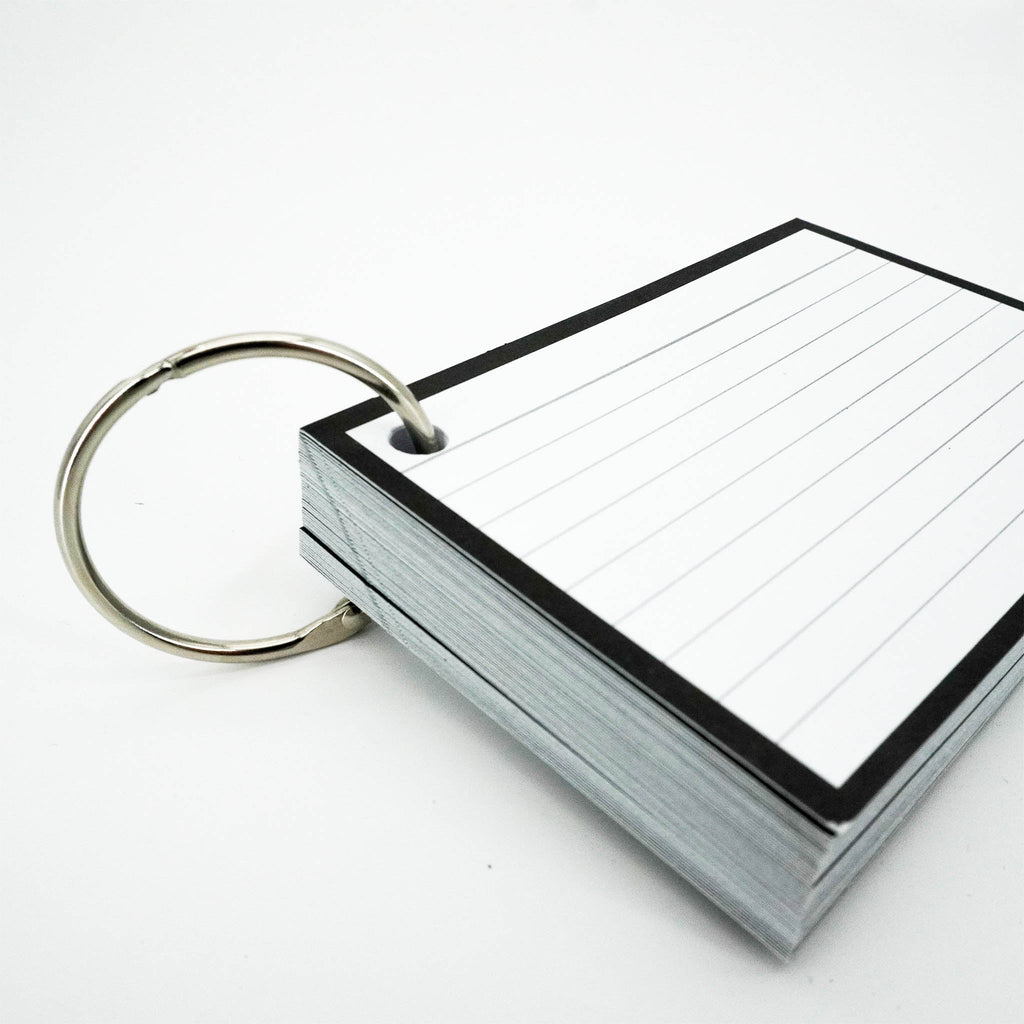 Leitner Flashcards A7 Classic Lined black 5