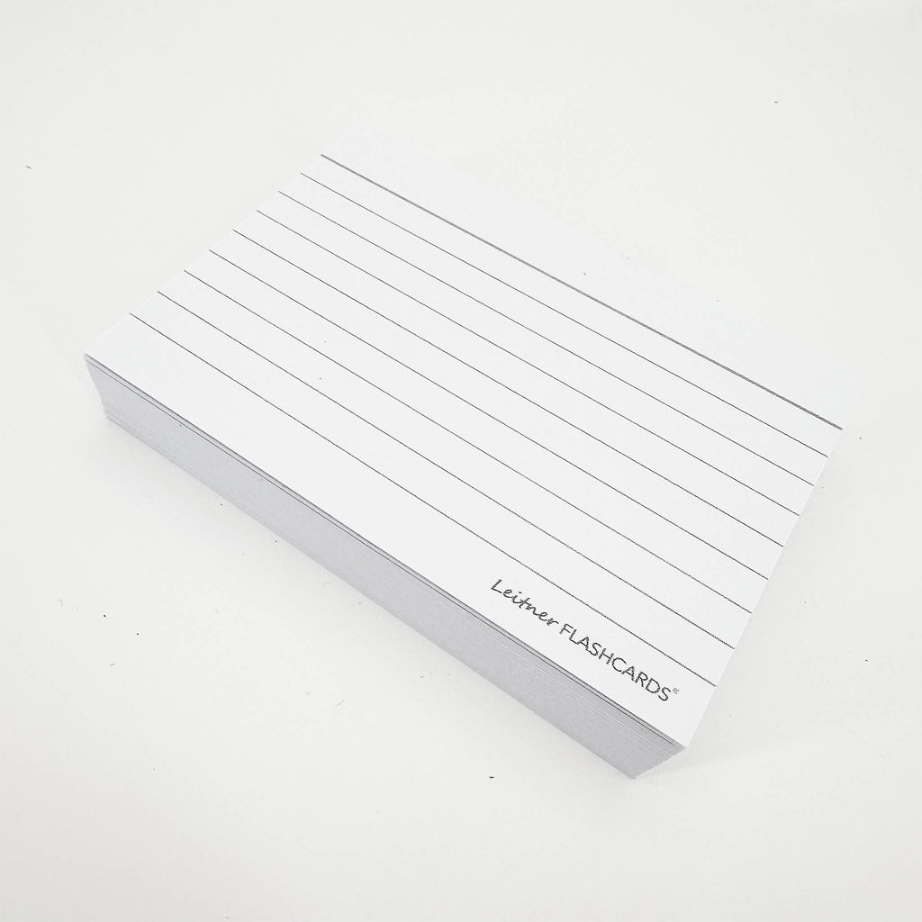Leitner Flashcards A7 Classic Lined white 2