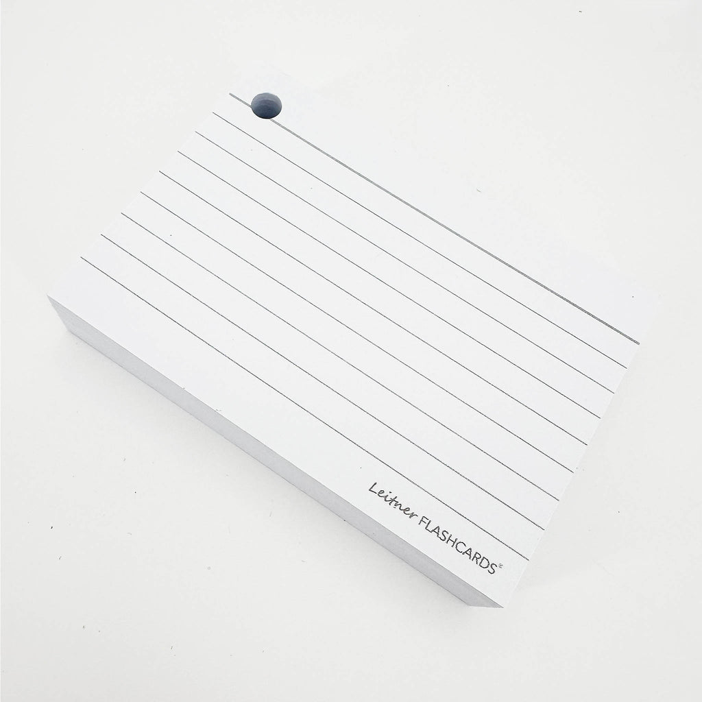 Leitner Flashcards A7 Classic Lined white 4