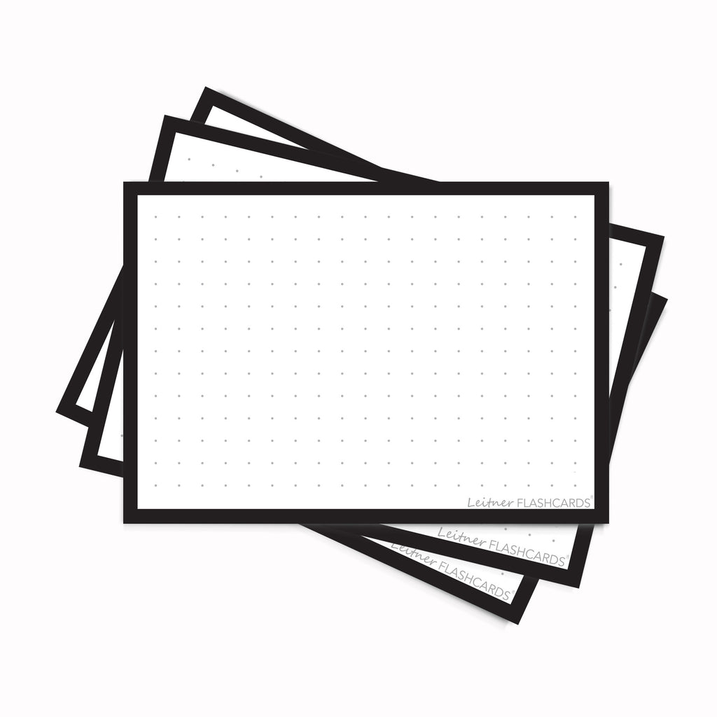 Leitner Flashcards A7 Classic Dotted black