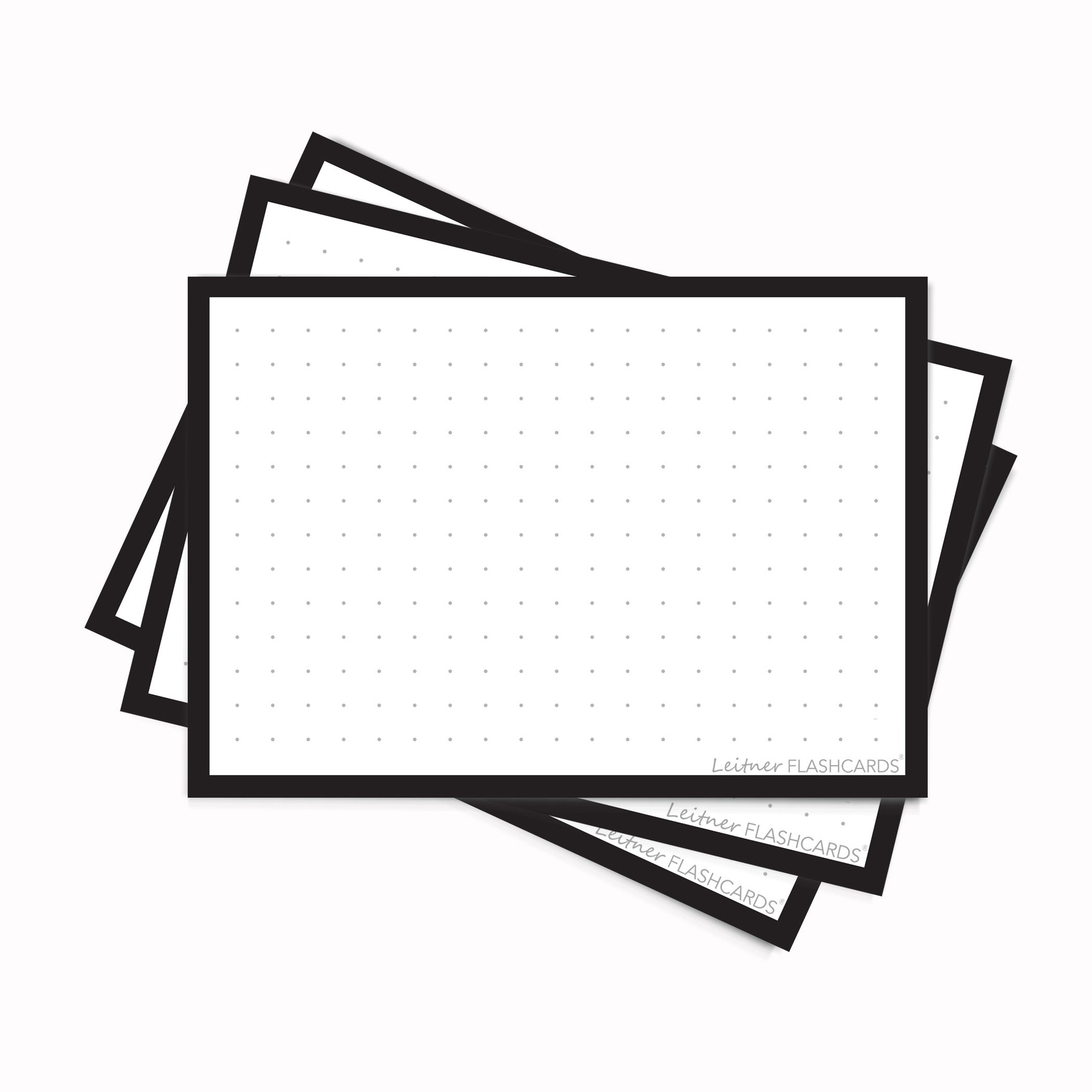Leitner Flashcards A7 Classic Dotted black