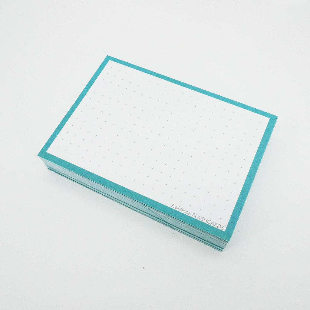 Leitner Flashcards A7 Classic Dotted blue with ring 2