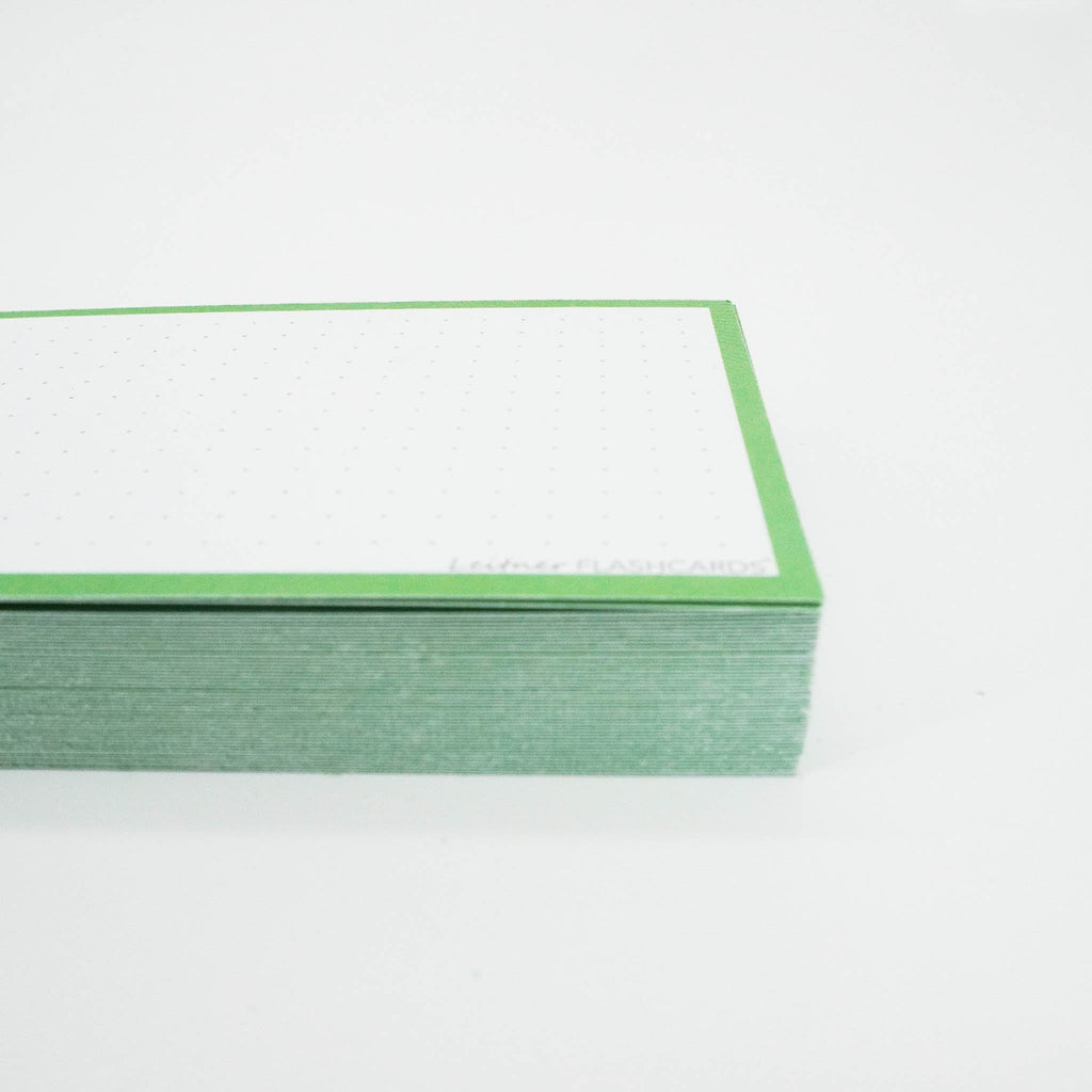 Leitner Flashcards A7 Classic Dotted green 2