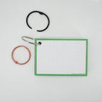Leitner Flashcards A7 Classic Dotted green with ring 2