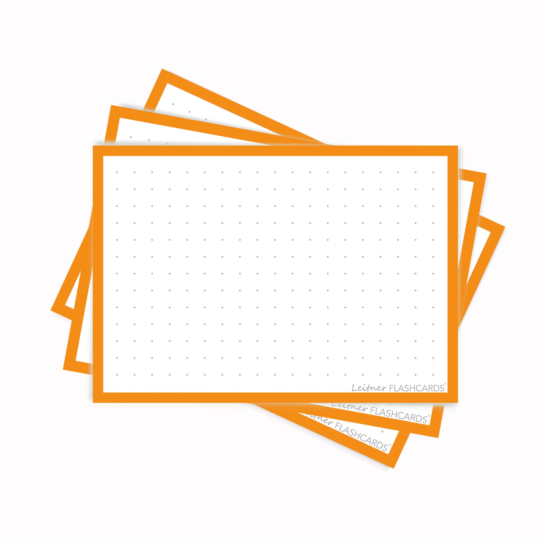 Leitner Flashcards A7 Classic Dotted orange