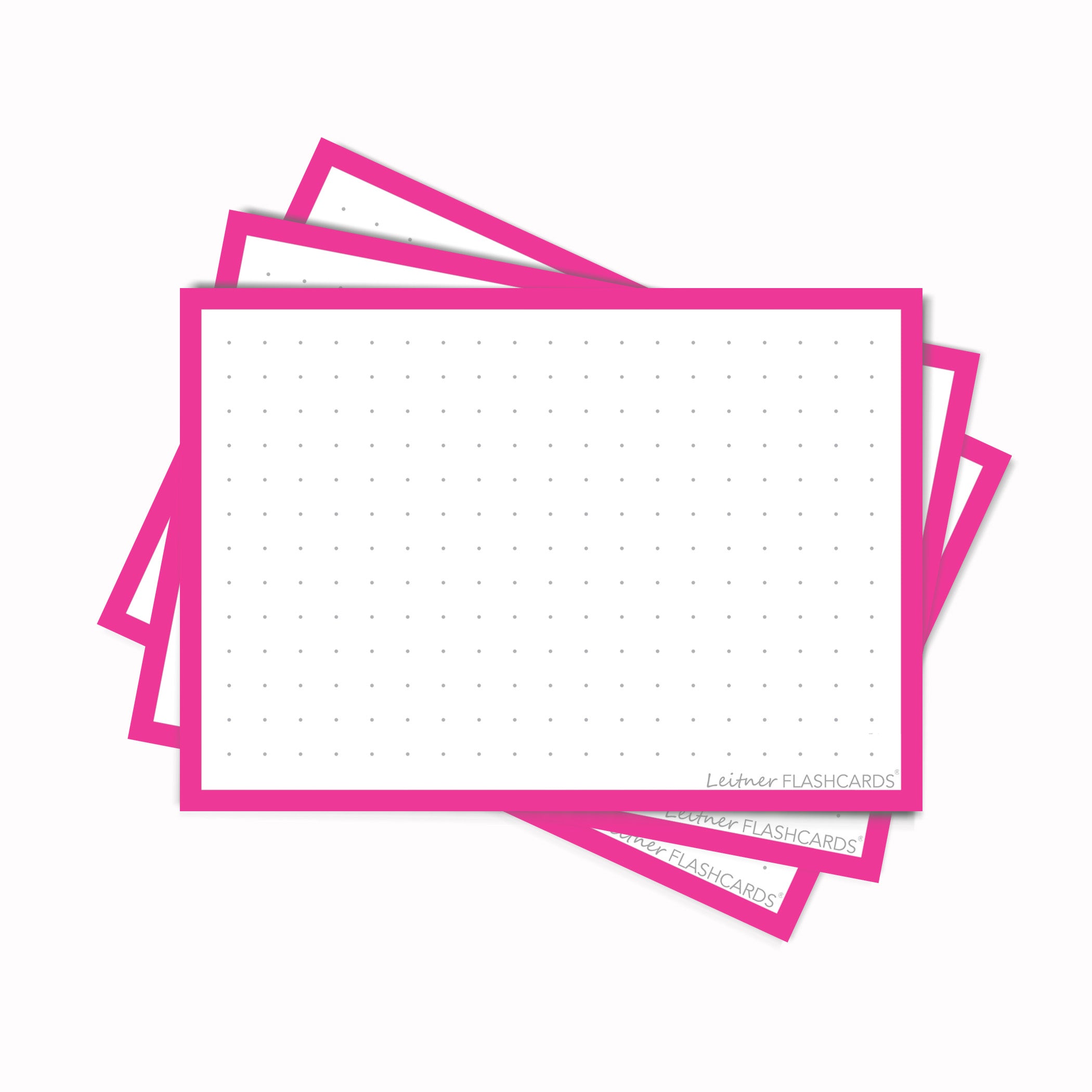 Leitner Flashcards A7 Classic Dotted pink