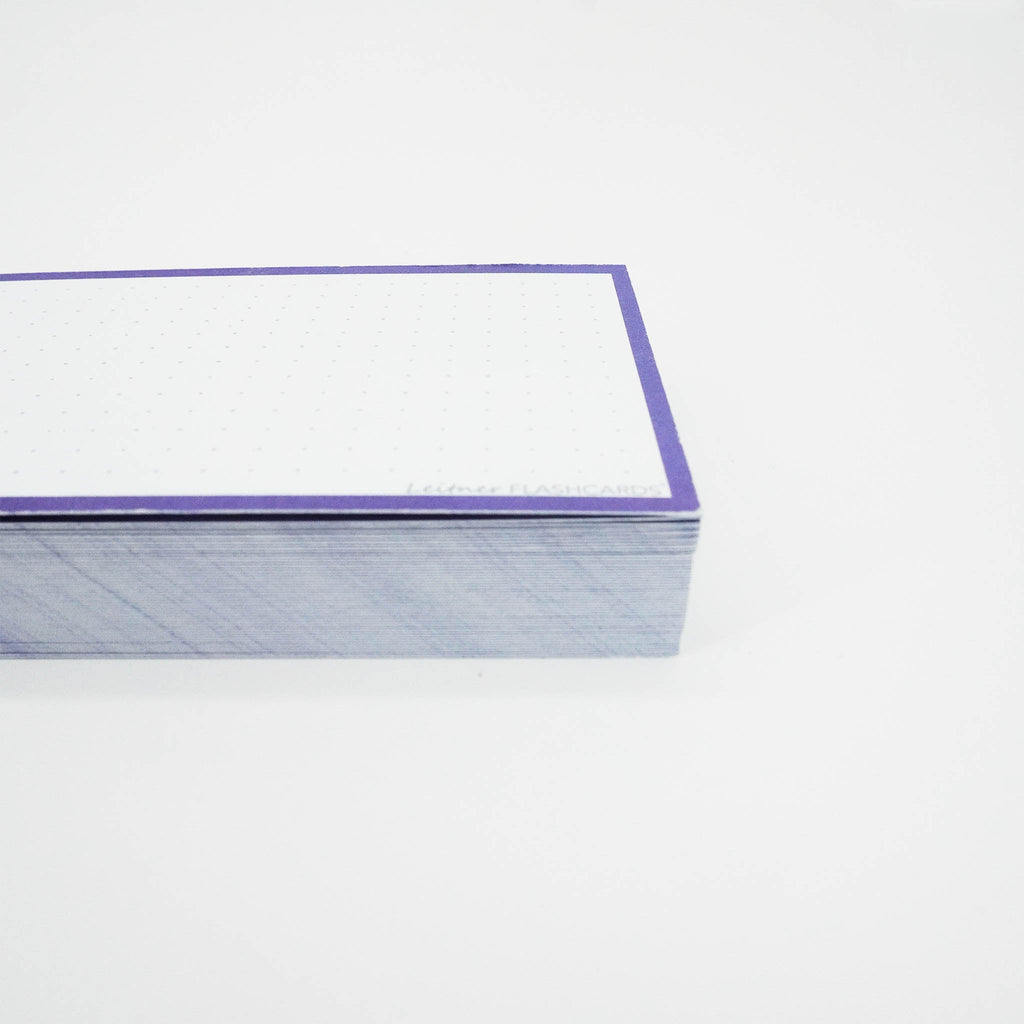 Leitner Flashcards A7 Classic Dotted purple side view