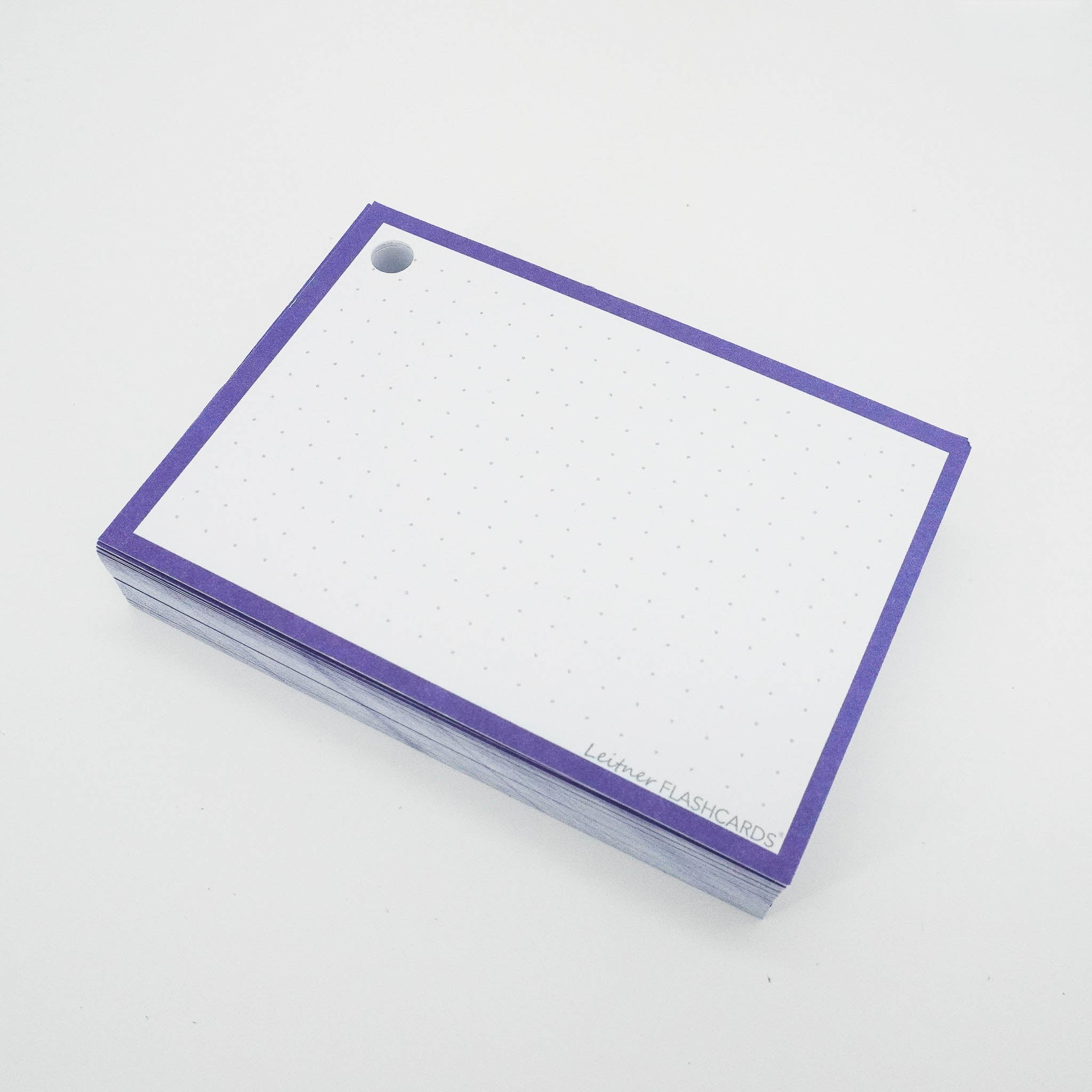 Leitner Flashcards A7 Classic Dotted purple perforated