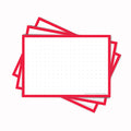 Leitner Flashcards A7 Classic Dotted red