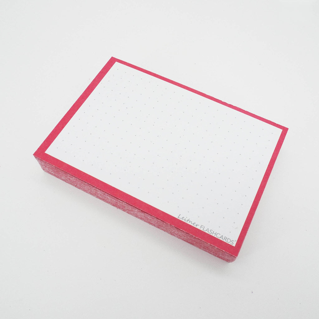 Leitner Flashcards A7 Classic Dotted red
