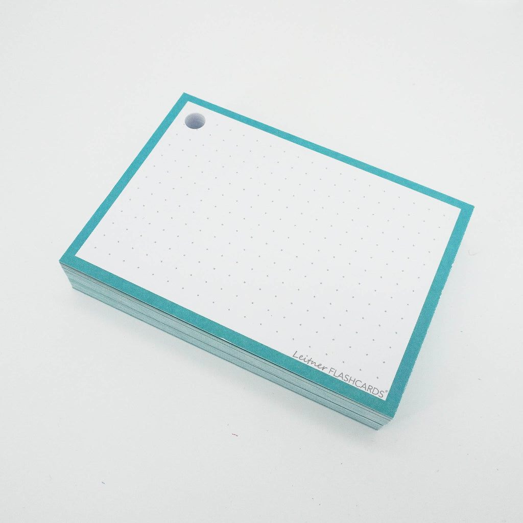 Leitner Flashcards A7 Classic Dotted turquoise 2