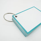Leitner Flashcards A7 Classic Dotted turquoise with ring