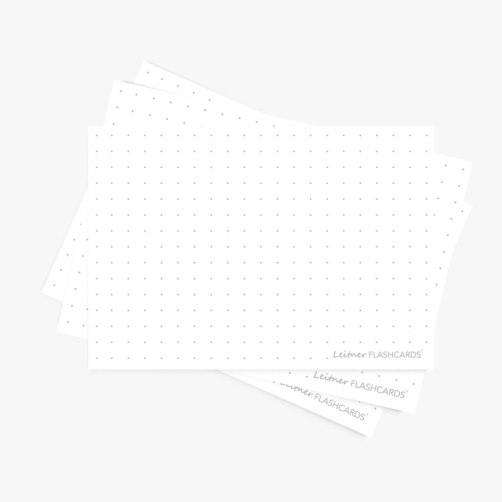 Leitner Flashcards A7 Classic Dotted white