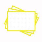 Leitner Flashcards A7 Classic Dotted yellow
