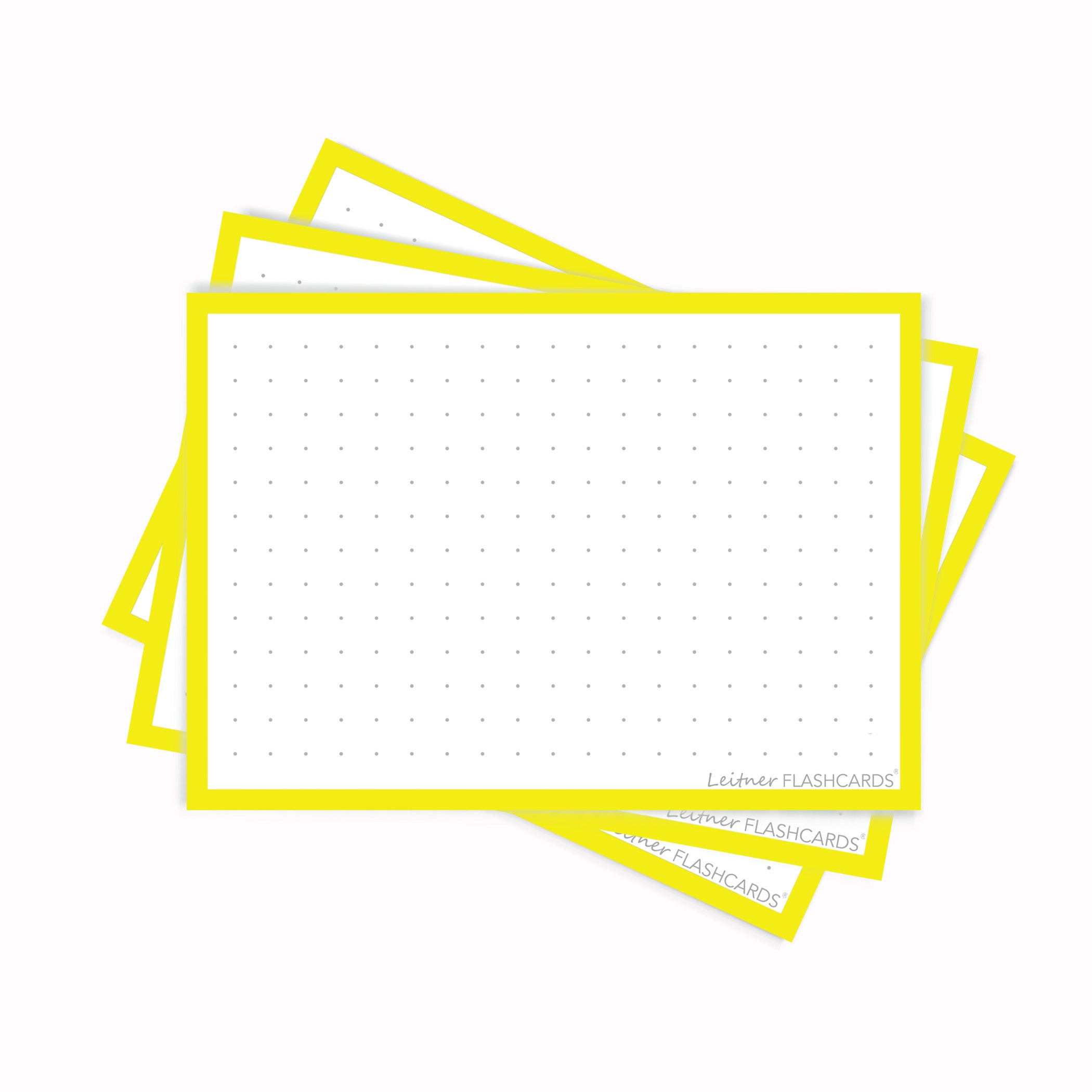 Leitner Flashcards A7 Classic Dotted yellow